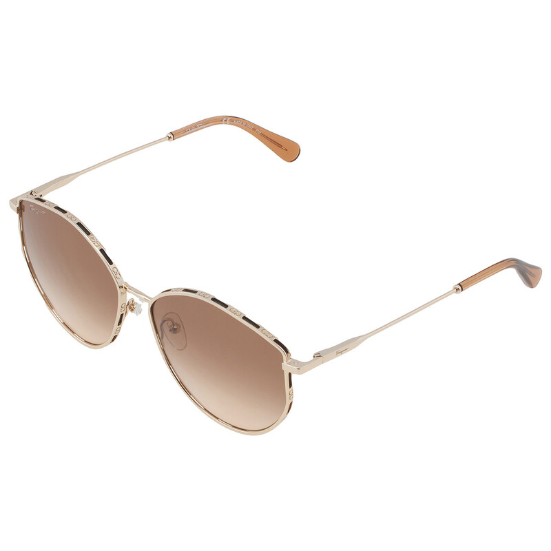 Ferragamo Salvatore Ferragamo Brown Gradient Irregular Ladies