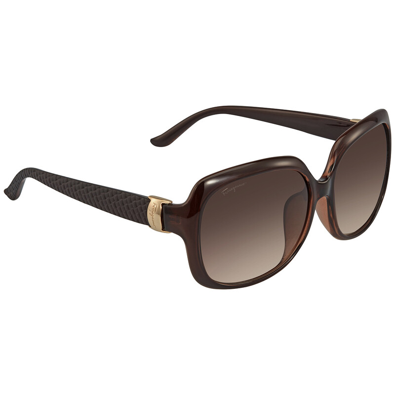 Ferragamo Salvatore Ferragamo Brown Gradient Rectangular Ladies