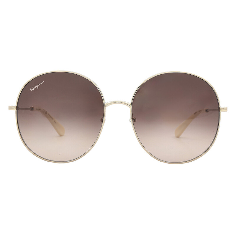 Ferragamo Salvatore Ferragamo Brown Gradient Round Ladies