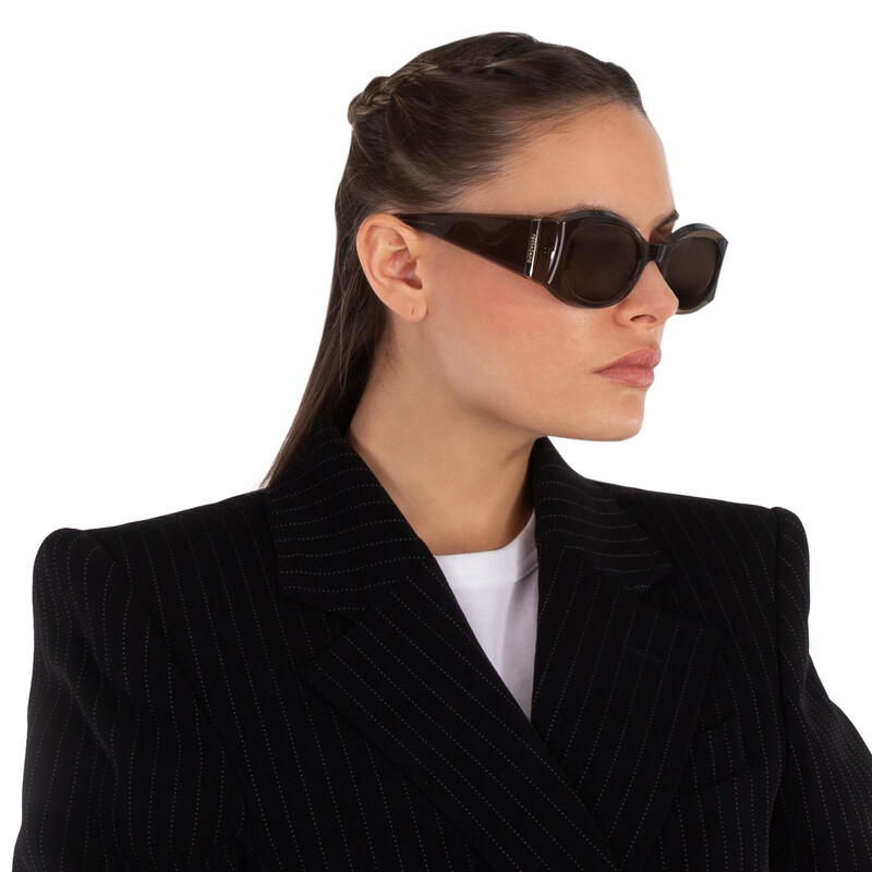 Ferragamo Salvatore Ferragamo Brown Oval Ladies Sunglasses SF2008S