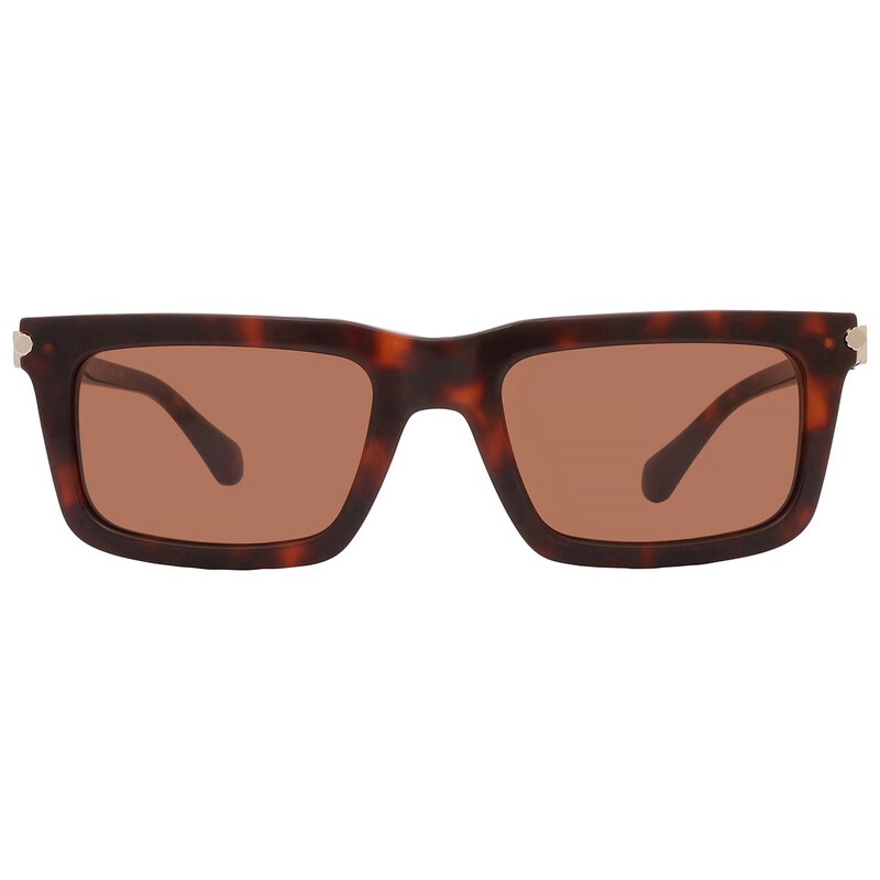 Ferragamo Salvatore Ferragamo Brown Rectangular Men's Sunglasses