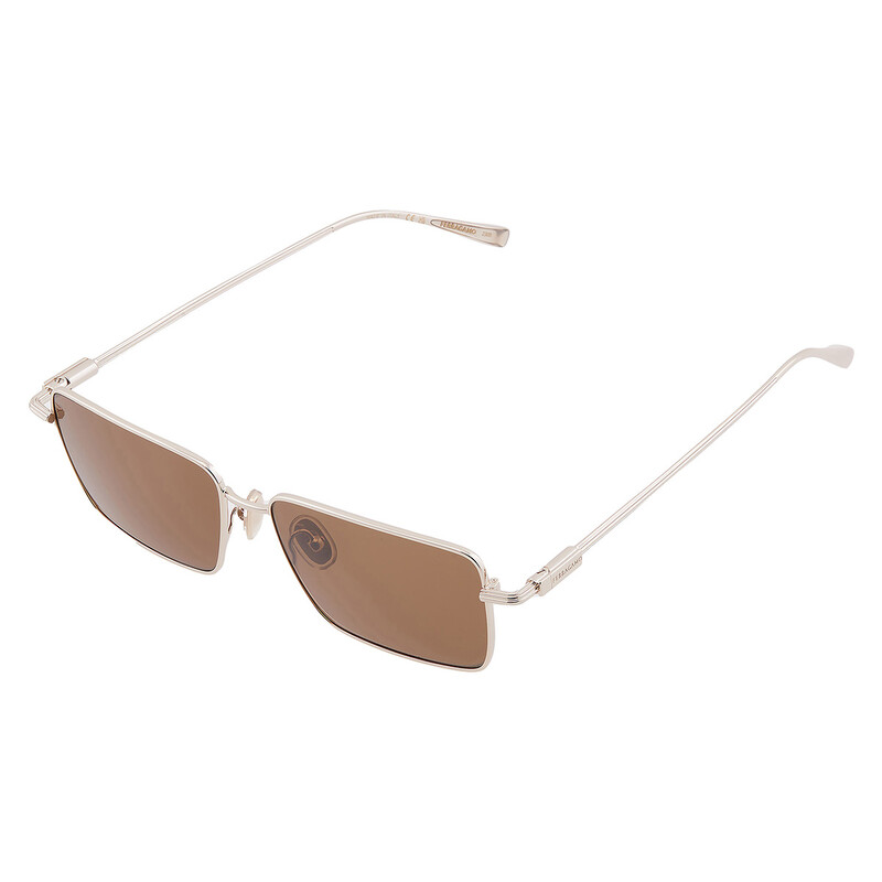 Ferragamo Salvatore Ferragamo Brown Rectangular Men's Sunglasses
