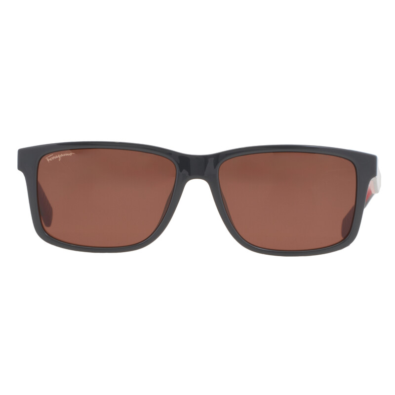 Salvatore Ferragamo Brown Rectangular Sunglasses Salvatore Ferragamo Brown Rectangular Men main image 2