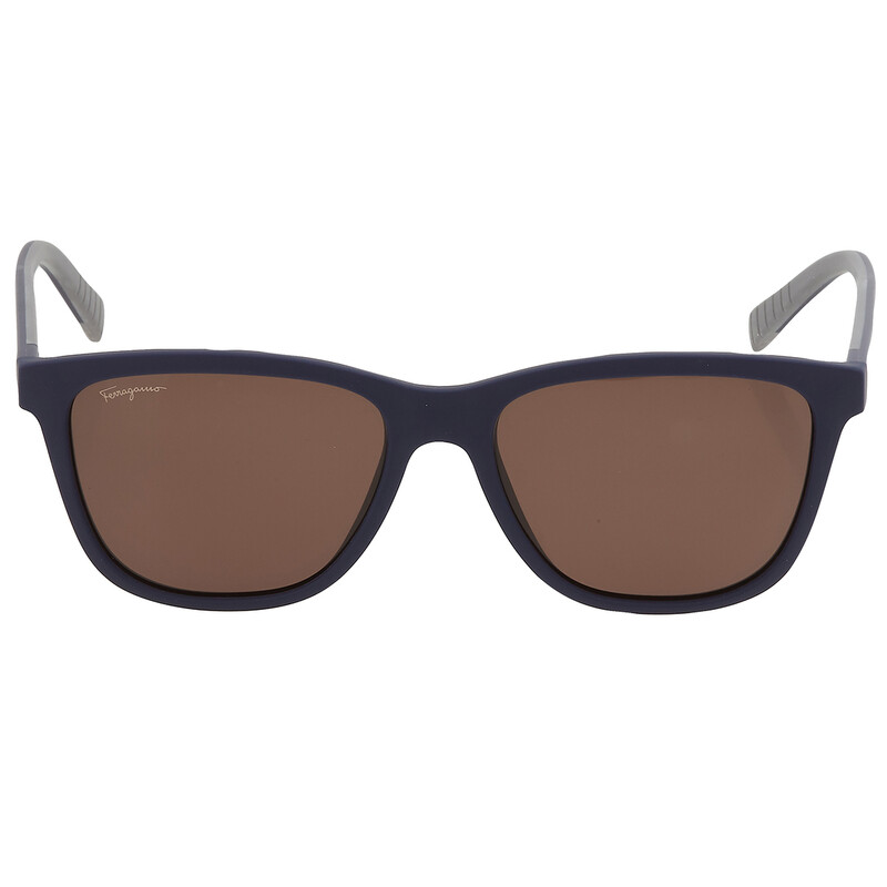 Ferragamo Salvatore Ferragamo Brown Rectangular Men's Sunglasses