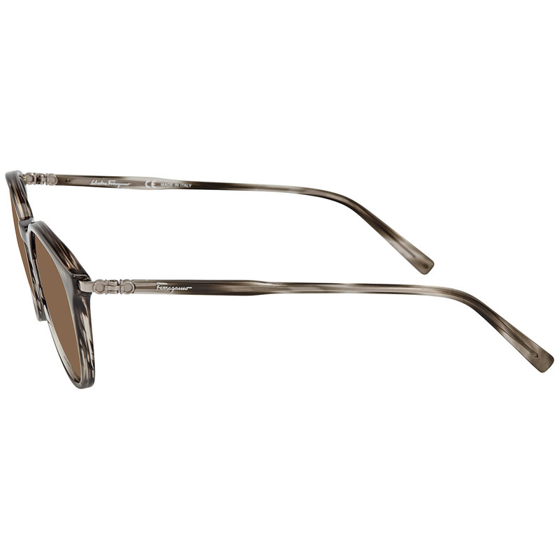 Ferragamo Salvatore Ferragamo Brown Round Ladies Sunglasses SF911S