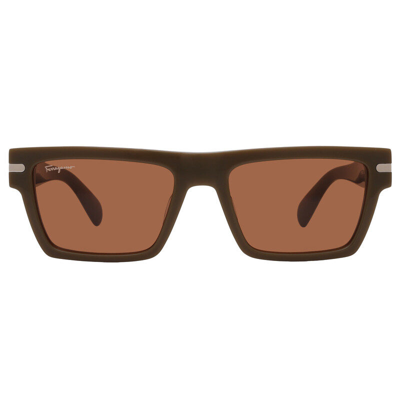 Ferragamo Salvatore Ferragamo Brown Square Men's Sunglasses
