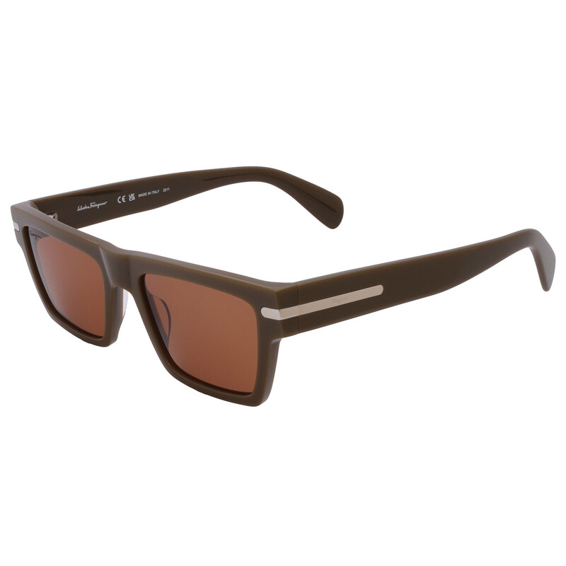 Ferragamo Salvatore Ferragamo Brown Square Men's Sunglasses