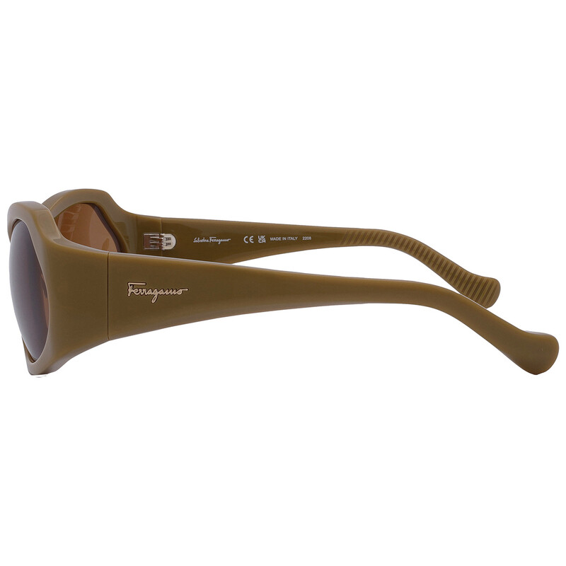 Ferragamo Salvatore Ferragamo Brown Wrap Ladies Sunglasses SF1078S