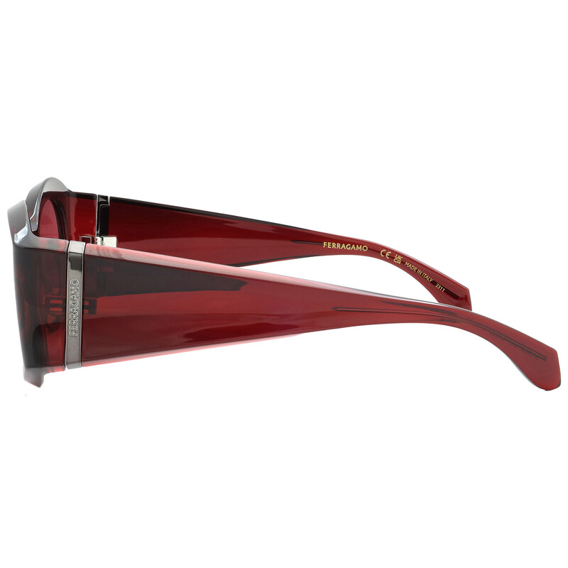 Ferragamo Salvatore Ferragamo Burgundy Oval Ladies Sunglasses
