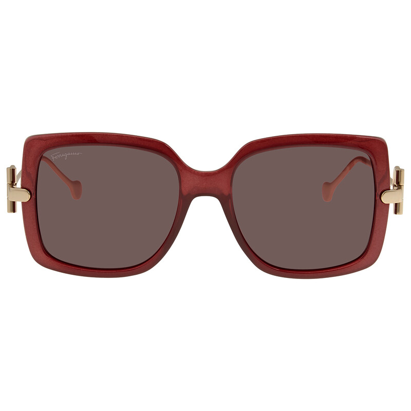 Ferragamo Salvatore Ferragamo Burgundy Square Ladies Sunglasses Ferragamo Salvatore Ferragamo Burgundy Square Ladies Sunglasses