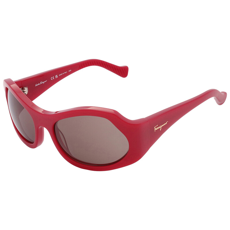 Ferragamo Salvatore Ferragamo Burgundy Wrap Ladies Sunglasses