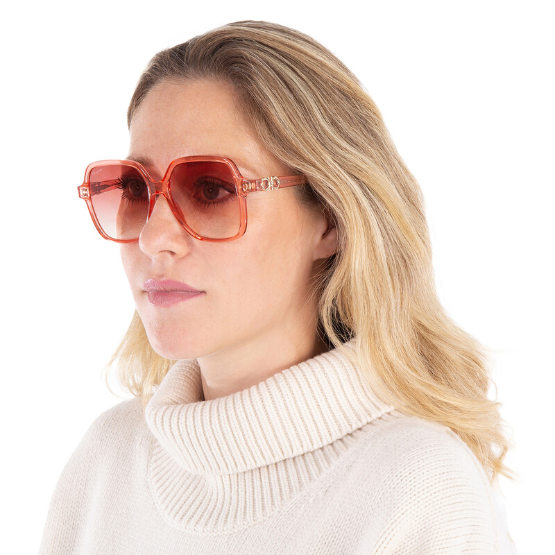 Ferragamo Salvatore Ferragamo Coral Square Ladies Sunglasses