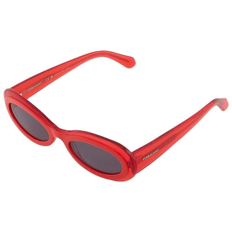 Salvatore Ferragamo Red Oversized Oval Sunglasses Ferragamo Salvatore Ferragamo Burgundy Oval Ladies  main image 3