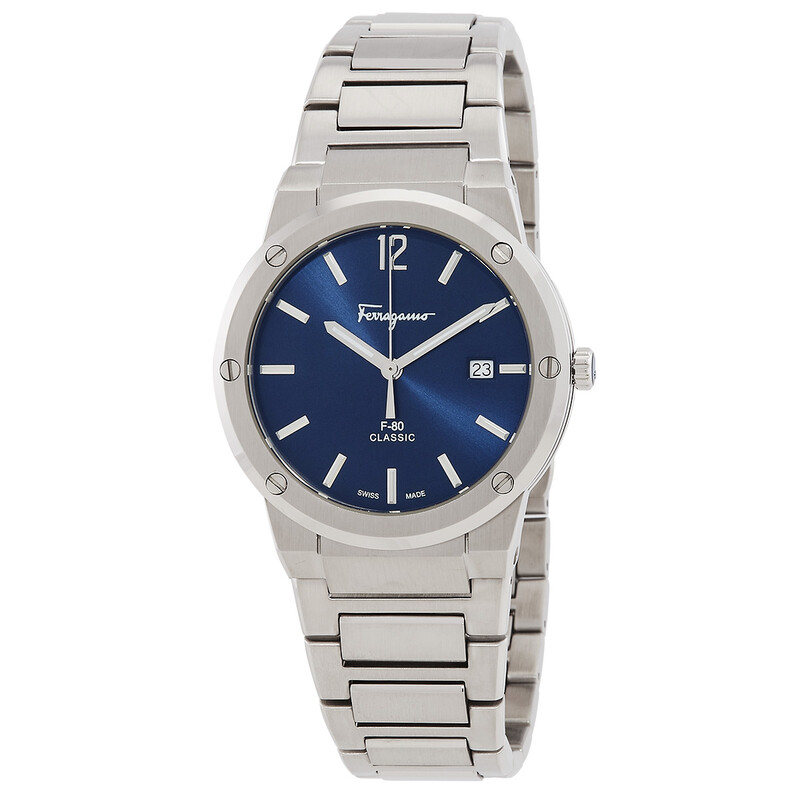 Ferragamo F-80 Classic Quartz Blue Dial Men's Watch SFDT01320