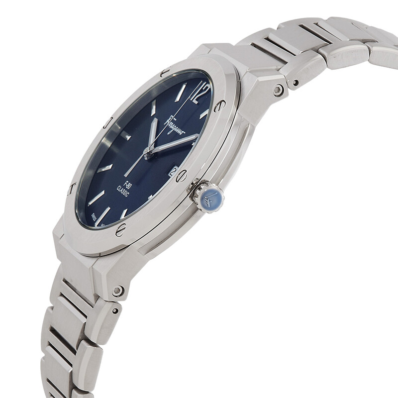 Ferragamo F-80 Classic Quartz Blue Dial Men's Watch SFDT01320