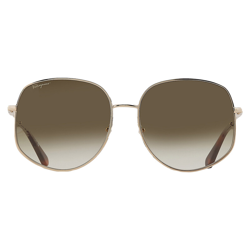 Ferragamo Salvatore Ferragamo Green Gradient Oval Ladies 