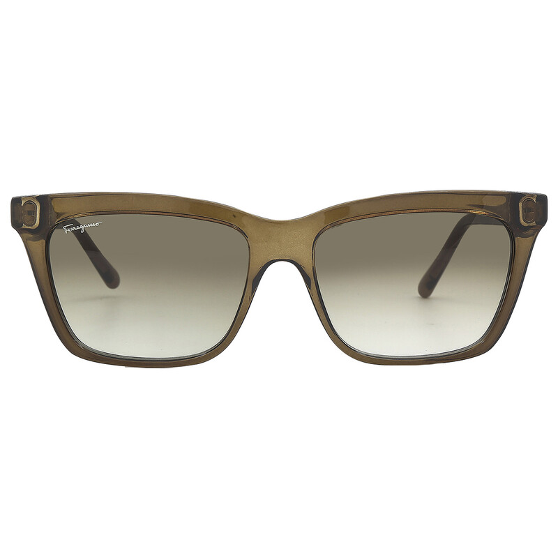 Salvatore Ferragamo　サングラス　1051　グリーンレンズ Ferragamo Salvatore Ferragamo Green Round Sunglasses SF911S 210 53
