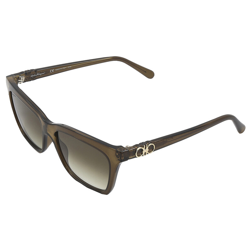 Ferragamo Salvatore Ferragamo Green Gradient Square Ladies