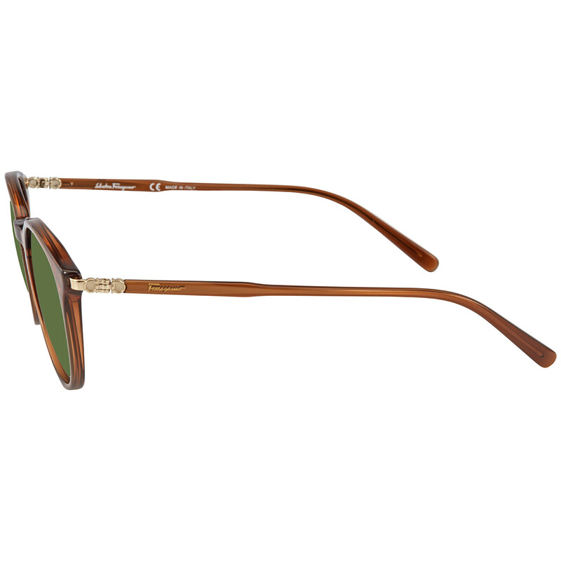 Ferragamo Salvatore Ferragamo Green Round Sunglasses SF911S 210 53