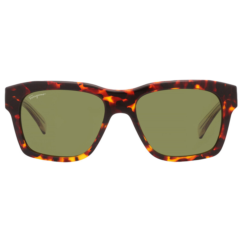 Ferragamo Salvatore Ferragamo Green Square Men's Sunglasses