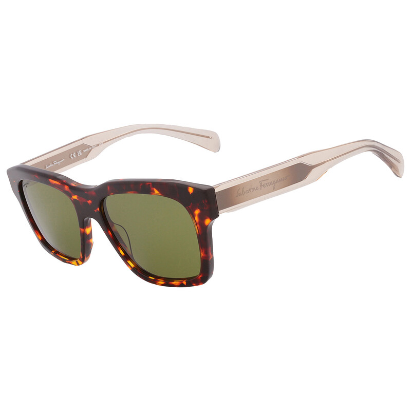 Ferragamo Salvatore Ferragamo Green Square Men's Sunglasses