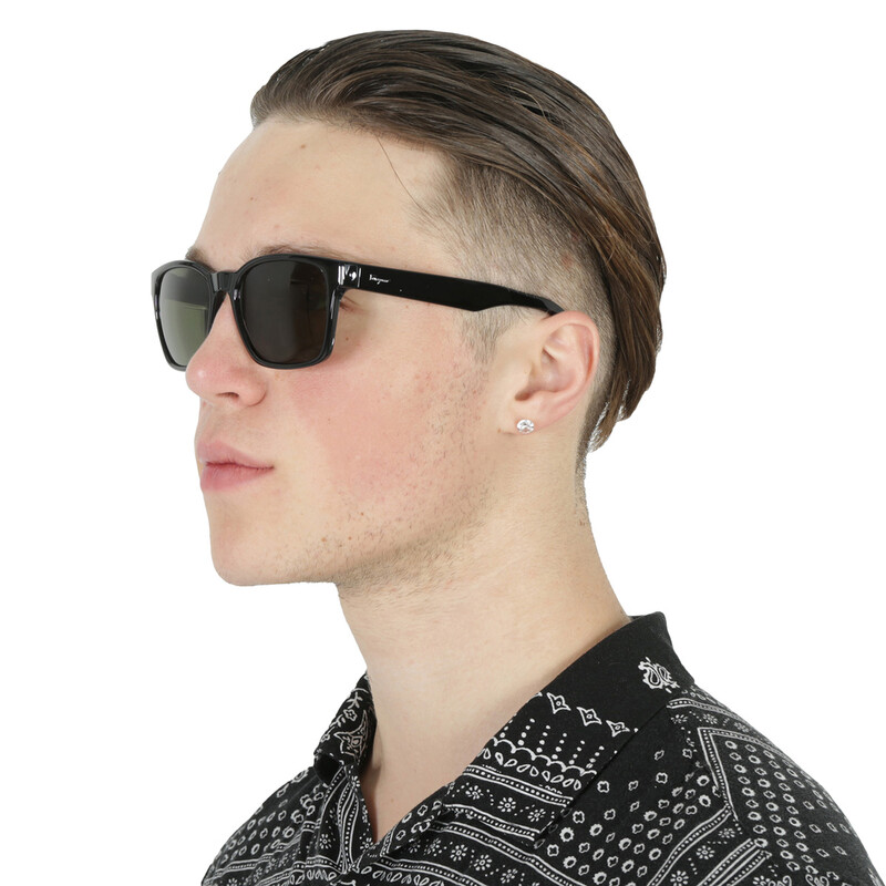 Ferragamo Salvatore Ferragamo Green Square Unisex Sunglasses  display picture 3