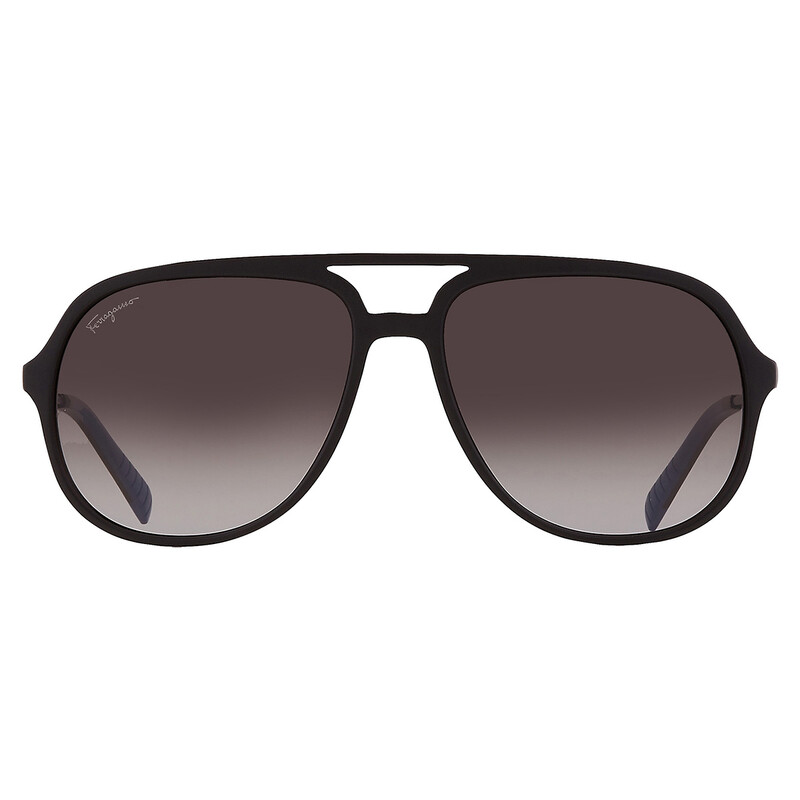 Ferragamo Salvatore Ferragamo Grey Gradient Pilot Men's Sunglasses
