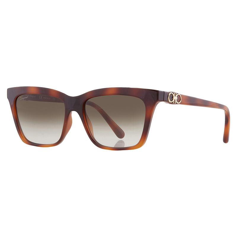 Ferragamo Salvatore Ferragamo Grey Gradient Rectangular Ladies