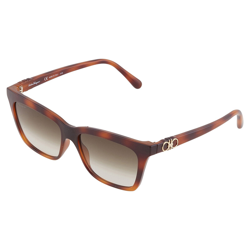 Ferragamo Salvatore Ferragamo Grey Gradient Rectangular Ladies
