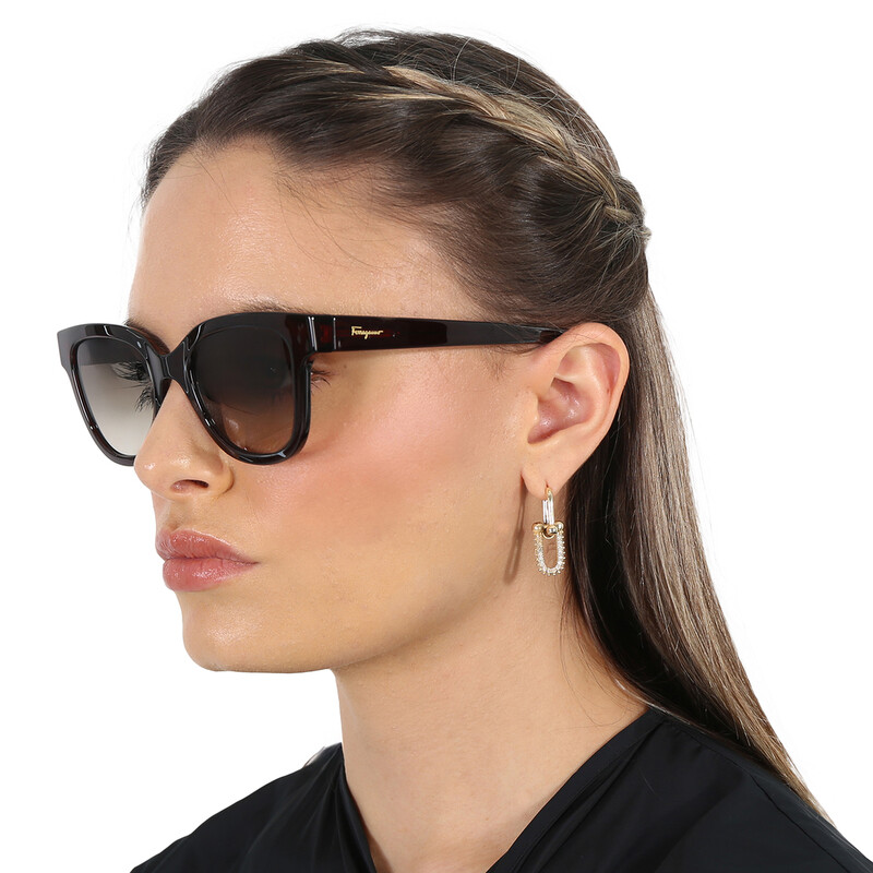 Ferragamo Salvatore Ferragamo Grey Gradient Square Ladies
