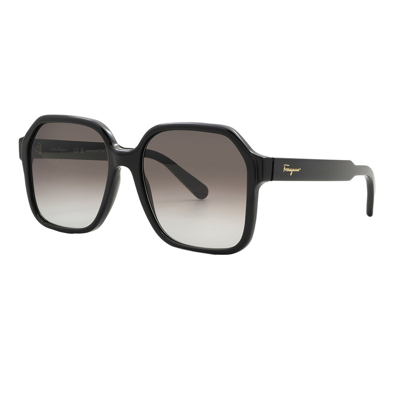 【良品】Salvatore Ferragamoガンチーニ　スクエア　サングラス Ferragamo Salvatore Ferragamo Grey Gradient Square Ladies