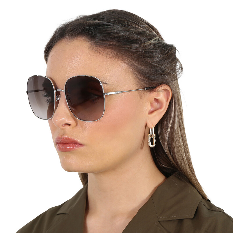 Salvatore Ferragamo Designer Sunglasses Women\'s Frame Grey Gradient New! Salvatore Ferragamo Grey Gradient Square Ladies Sunglasses  main image 4