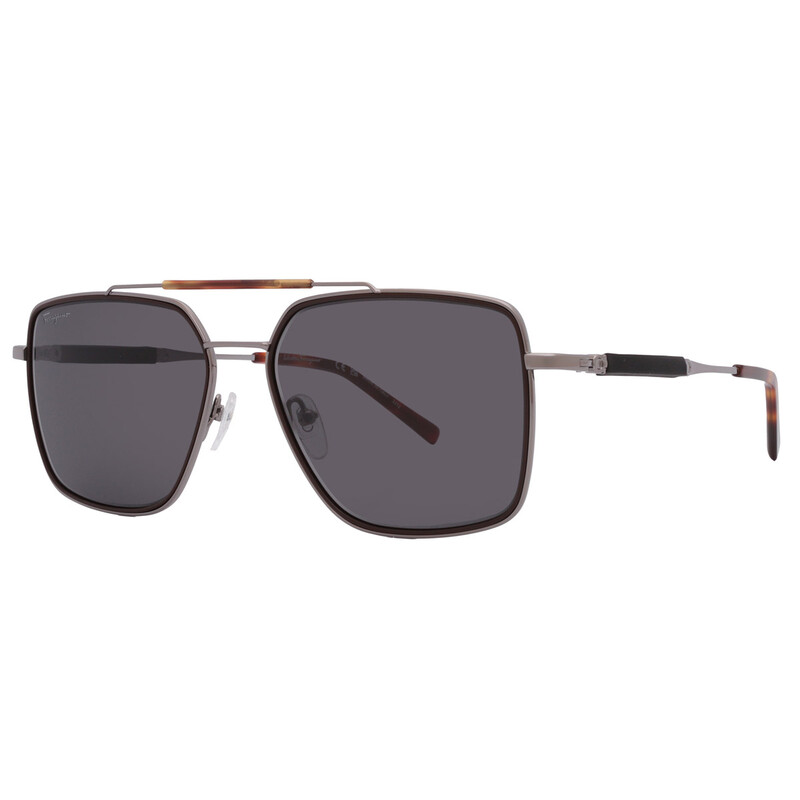 Ferragamo Salvatore Ferragamo Grey Navigator Men's Sunglasses