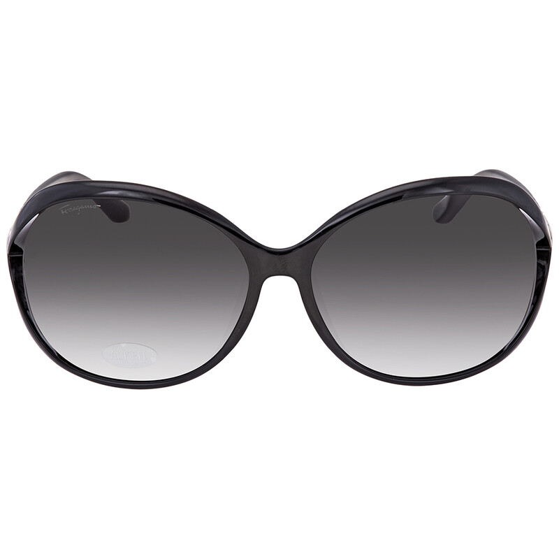 NWT Salvatore Ferragamo SF770SA Black Oval 61mm Sunglasses Salvatore Ferragamo Sunglasses Women main image 4