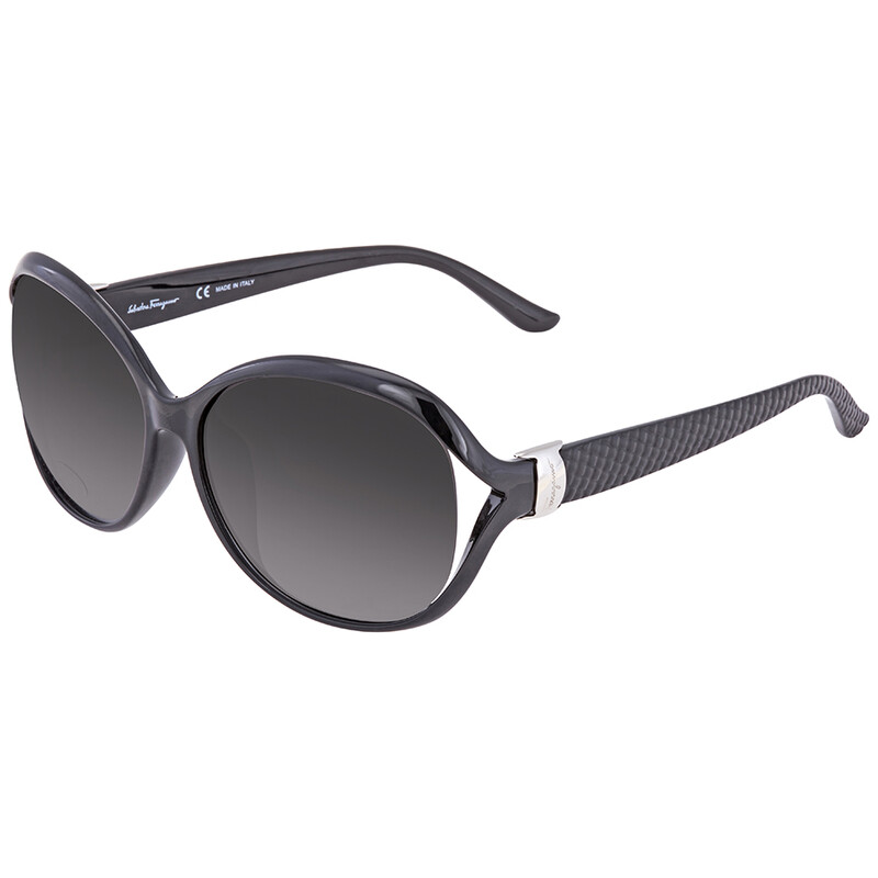 Ferragamo Salvatore Ferragamo Grey Oval Ladies Sunglasses 