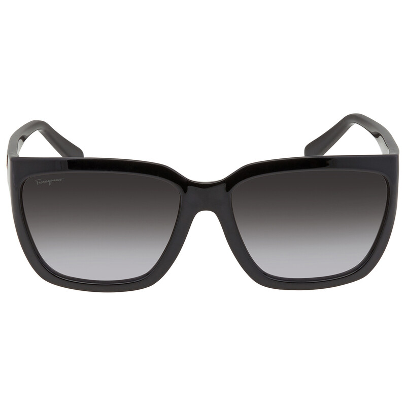 Ferragamo Salvatore Ferragamo Grey Rectangular Ladies Sunglasses