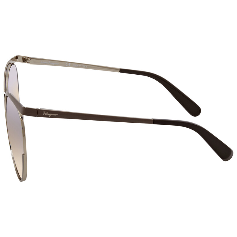 Ferragamo Salvatore Ferragamo Ladies Grey Round Sunglasses  display picture 3
