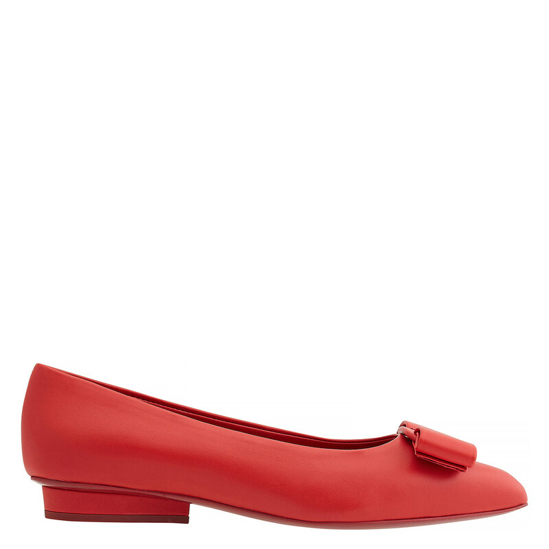 Ferragamo Ladies Red Flats, US Size 4.5 01R252741094 - Shoes