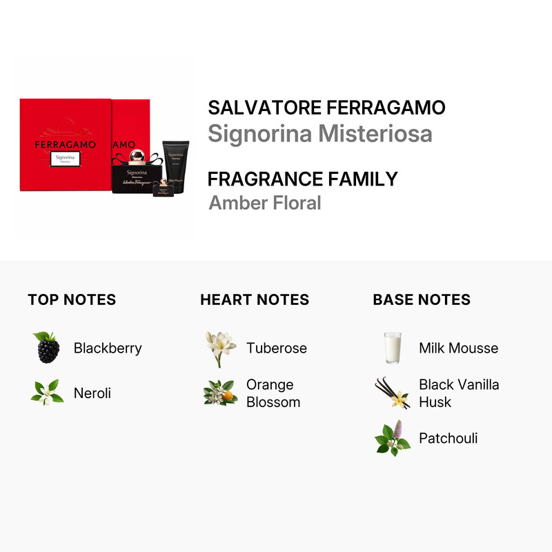 Salvatore Ferragamo Ladies Signorina Misteriosa 3pc EDP Gift Set