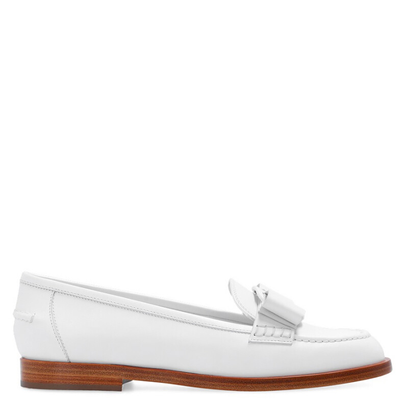 Ferragamo Ladies White Loafers, US Size 9 01C952750593 - Shoes