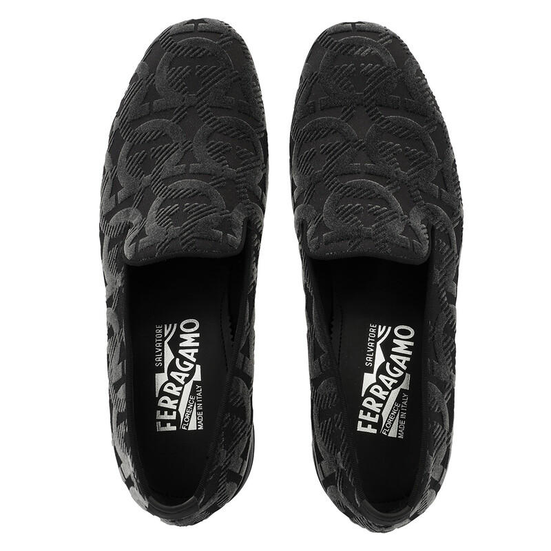Ferragamo Salvatore Ferragamo Men's Black Lens Gancini Slip On Ferragamo Salvatore Ferragamo Men's Black Lens Gancini Slip On