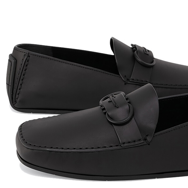 NEW SALVATORE FERRAGAMO men\'s palinuro driving shoes in black Salvatore Ferragamo Men main image 3
