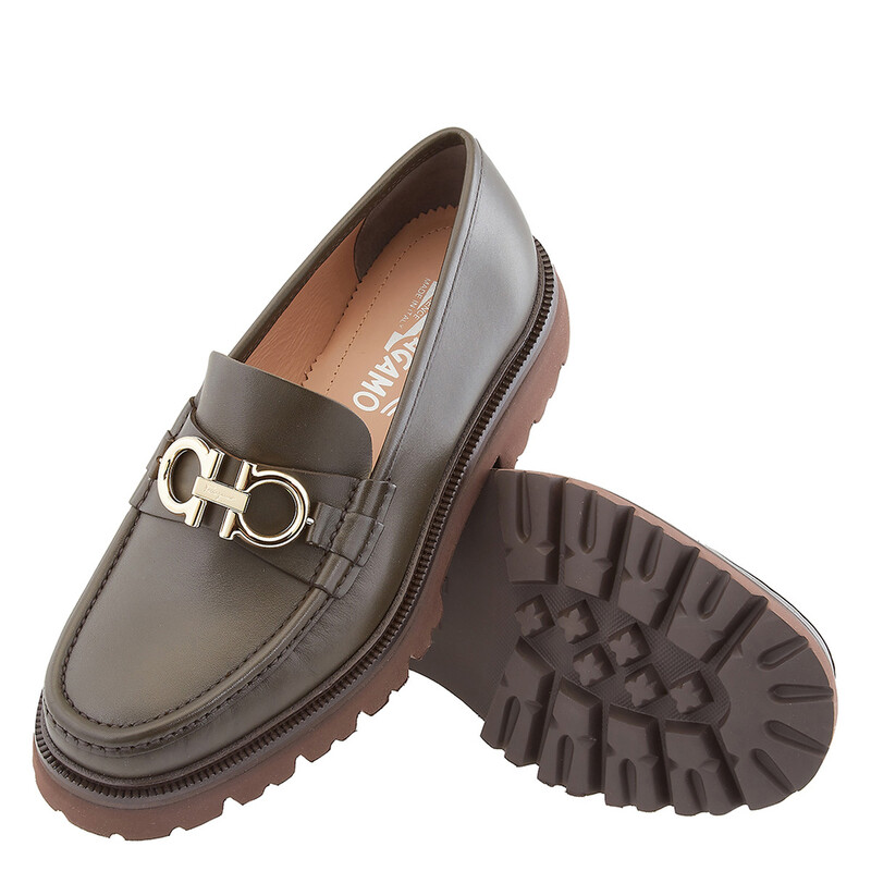 Ferragamo Men's Brown Loafers, US Size 5.5 02B200753159 - Shoes
