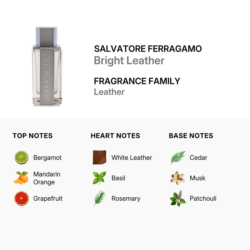 Salvatore Ferragamo Men's Bright Leather EDT Spray 3.4 oz (Tester
