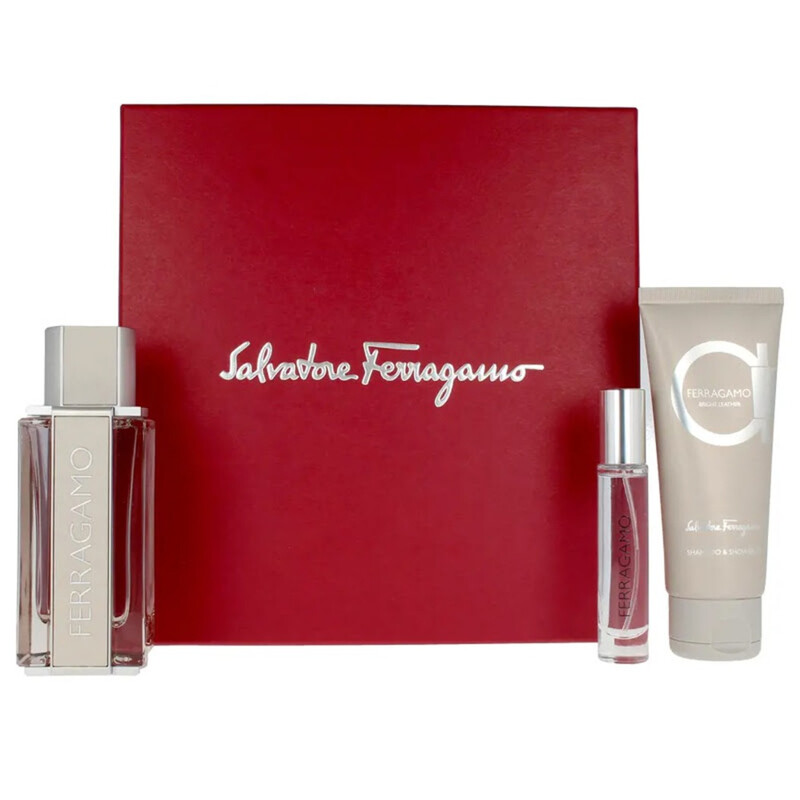 Salvatore Ferragamo Men's Bright Leather 3pcs EDT Gift Set Fragrances 8052464892518