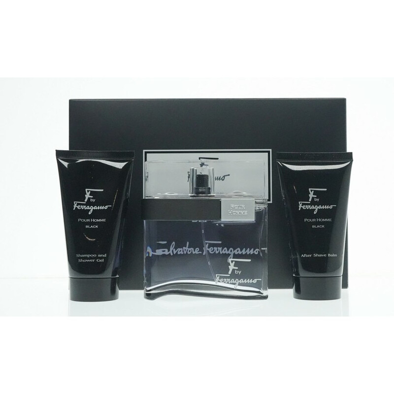 Salvatore Ferragamo Men's F Black 3pcs EDT Gift Set Fragrances