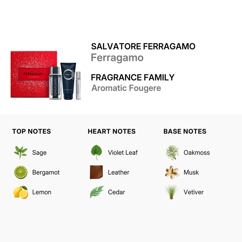 Salvatore Ferragamo Men's Ferragamo 3pcs EDT Gift Set Fragrances