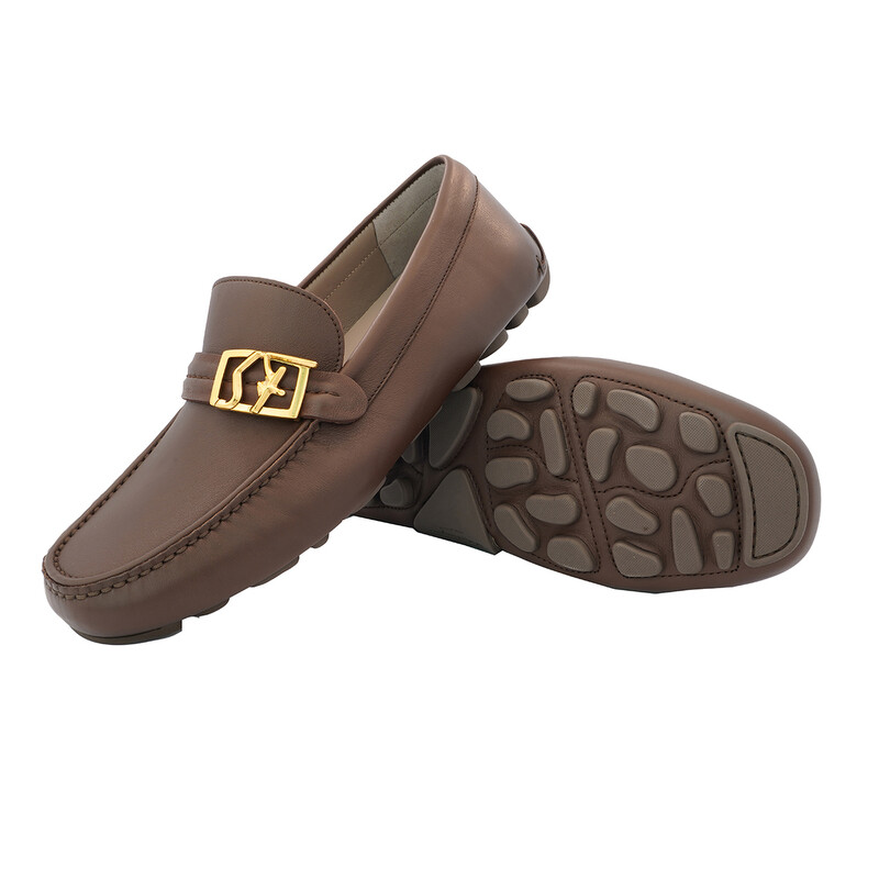 Ferragamo Men's Brown Loafers, US Size 5.5 020376746363