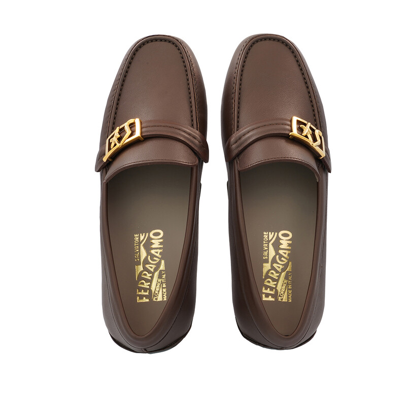 Ferragamo Men's Brown Loafers, US Size 5.5 020376746363 - Shoes