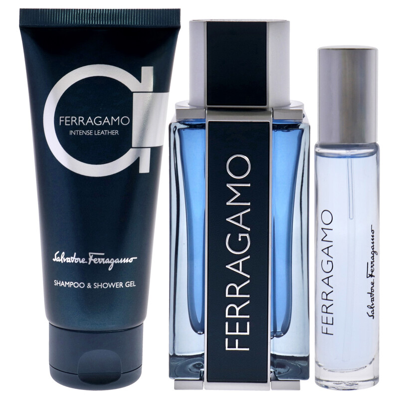 Salvatore Ferragamo Men's Intense Leather Gift Set Fragrances 8052464892501